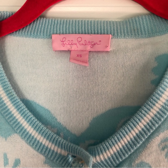 Lilly Pulitzer XS Light Blue Bird Sweater - Picture 2 of 3